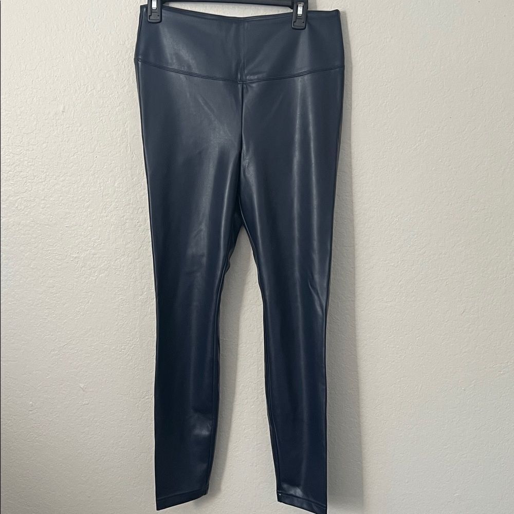 White House Black Market Women's Faux Leather Runway Leggings in Size 12